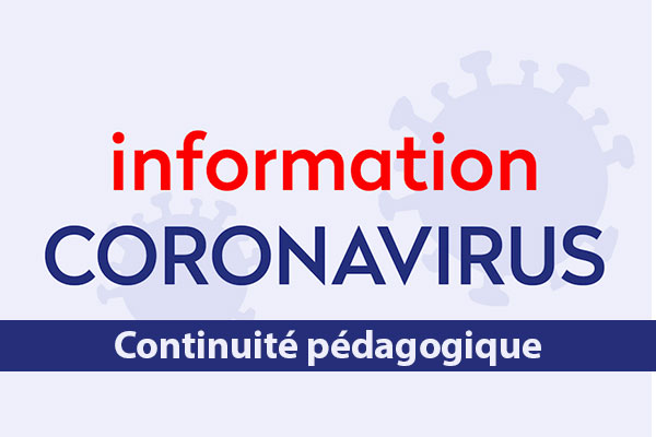 Actu Coronavirus continuite pedagogique